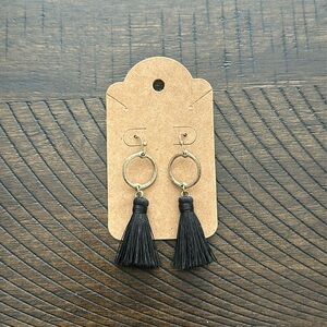 Black Tassel Earrings